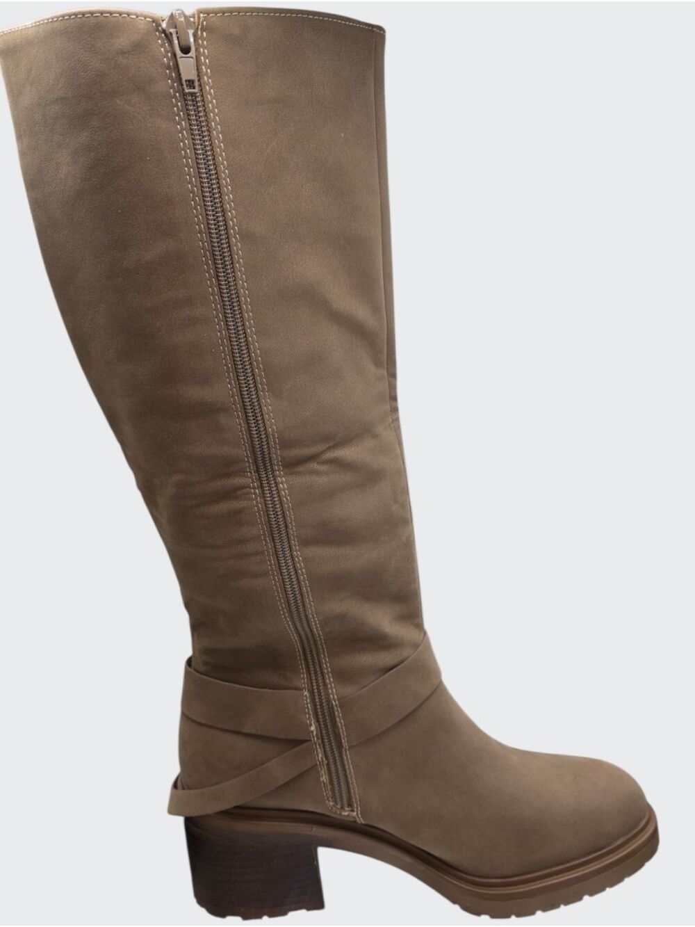 Oasis Society Leanne Taupe Knee High Moto Harness Boots Size 10 NWOT - Picture 4 of 8